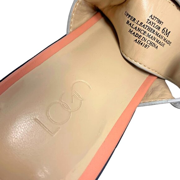 LOGO by Lori Goldstein Taylor Pink‎ Quartz Leather Slingback Sandals - Picture 3 of 9